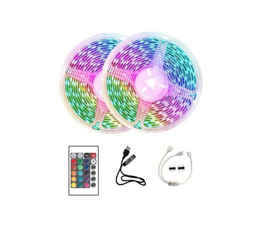 10M Şerit Led İç Mekan Renkli Rgb Şerit Led Kumandalı