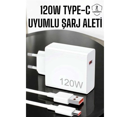 120W Şarj Aleti Type-C Uyumlu Turbo Şarj Aleti