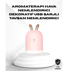Ultrasonik Hava Nemlendirici 200 ml Aroma Difüzör LED Işıklı Sessiz