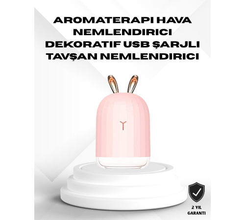Ultrasonik Hava Nemlendirici 200 ml Aroma Difüzör LED Işıklı Sessiz