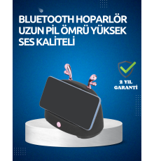 Akıllı Kablosuz Telefon Tutucu ve Stereo Hoparlör – Kolay Kullanım ve Yüksek Ses Kalitesi