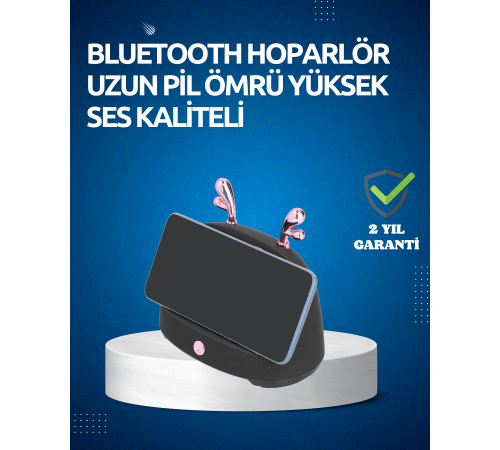 Akıllı Kablosuz Telefon Tutucu ve Stereo Hoparlör – Kolay Kullanım ve Yüksek Ses Kalitesi