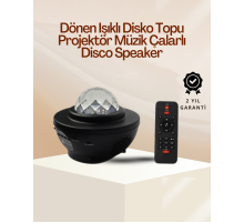 Yıldız & Okyanus Dalga Projektörü – Bluetooth / USB Hoparlörlü