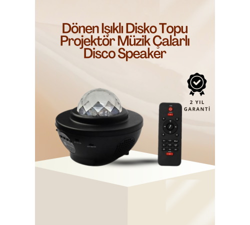 Yıldız & Okyanus Dalga Projektörü – Bluetooth / USB Hoparlörlü
