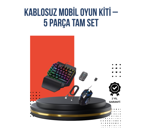 RGB Klavye + Mouse + Dönüştürücü Seti – Mobil Oyunlarda Üstün Kontrol