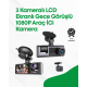 2.0” LCD Ekranlı, Döngüsel Kayıt Özellikli Üç Kameralı Oto Kamera