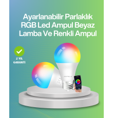 9 Watt Beyaz Işık ve Renk Ayarlı Akıllı LED Ampul