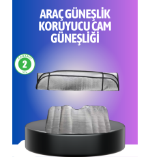Metalize Reflektör Yüzeyli UV Koruyucu Araç Güneşliği – Serin ve Güvenli Sürüşler İçin
