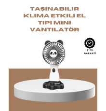 Yüksek Performanslı USB Mini Vantilatör – Panda Desenli