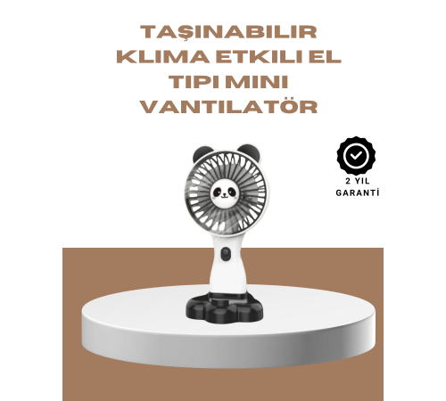 Yüksek Performanslı USB Mini Vantilatör – Panda Desenli