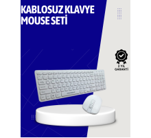 Klavye Mouse Seti Sessiz Kablosuz Türkçe TV  PC Uyumlu