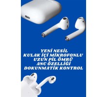 2.Nesil Yeni Model TWS Bluetooth Kulaklık Dokunmatik Kontrol Yüksek Ses Kaliteli