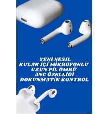2.Nesil Yeni Model TWS Bluetooth Kulaklık Dokunmatik Kontrol Yüksek Ses Kaliteli