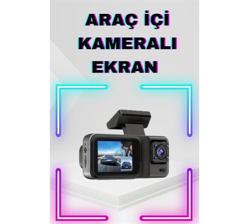 2 İnç Araç İçi Kameralı Ekran 1080P Full HD Kaliteli Hafıza Kart Destekli