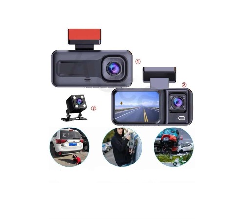 2 İnç Araç İçi Kameralı Ekran 1080P Full HD Kaliteli Hafıza Kart Destekli