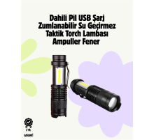 2000 Lümen LED El Feneri - Suya Dayanıklı, Odaklı, Klipsli