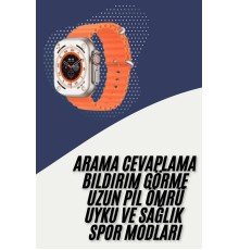 2025 Model Akıllı Saat Çift Kordon Ios Ve Android Arama Cevaplama Sesli Asistan