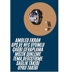 2025 Model Akıllı Saat Titreşimli Uyku ve Sağlık Takibi NFC ve GPS Uyumlu