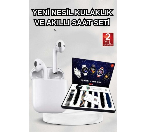 2025 Model Akıllı Saat ve 2.Nesil TWS Bluetooth Kulaklık Yüksek Ses Kaliteli
