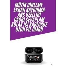 2025 Model Bluetooth Kulaklık Dokunmatik Ekran Yüksek Ses Kalitesi