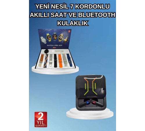 2025 Model Kablosuz Kulaklık ve Yeni Nesil Akıllı Saat Metal Kayış Plastik Kayış