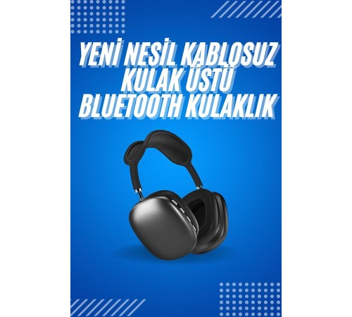 2025 Model Kulak Üstü Kablosuz Bluetooth Kulaklık Gürültü Azalta Uzun Pil