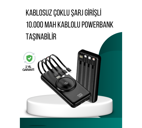 Kompakt Tasarım, Güçlü Performans – 10000mAh Kablosuz Powerbank