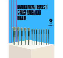 Taşınabilir Ergonomik Yapılı 13 Adet Fiber Kıllı Yüz ve Göz Makyaj Fırçası Seti