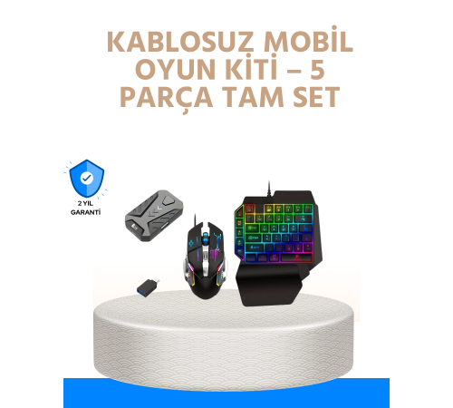 Bluetooth 5.3 Mobil Oyun Kiti – PUBG ve CODM İçin 5 Parça Set