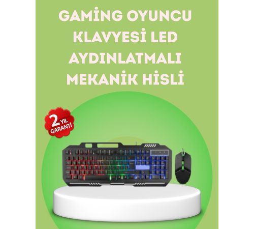 Klavye ve Mouse Seti PG8018 – Dayanıklı Tuşlar, Hızlı Komut