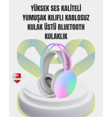 40mm Sürücülü RGB Kablosuz Kulaklık – Oyun ve Müzik için