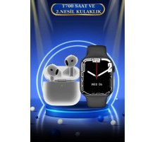 3.Nesil TWS Bluetooth Kulaklık ve Dokunmatik Ekran Akıllı Saat Sesli Görüşme