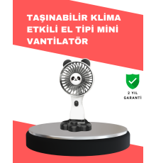 Dekoratif Tasarımlı USB Şarjlı El Vantilatörü