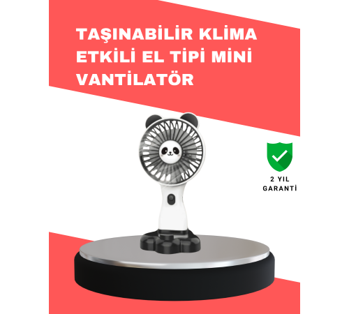 Dekoratif Tasarımlı USB Şarjlı El Vantilatörü