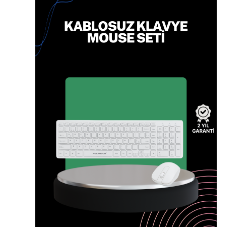 2.4 Ghz Wireless Kablosuz Klavye Mouse Seti Tv Pc Uyumlu