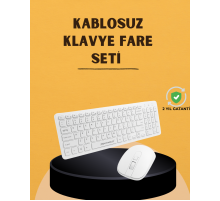 Klavye Mouse Seti Sessiz Kablosuz Türkçe TV  PC Uyumlu
