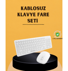Klavye Mouse Seti Sessiz Kablosuz Türkçe TV  PC Uyumlu