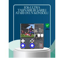 R36 Ultra Çift Joystickli Retro Oyun Konsolu 2500mAh Bataryalı