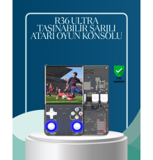 R36 Ultra Çift Joystickli Retro Oyun Konsolu 2500mAh Bataryalı