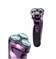 3 Bıçaklı Döner Başlıklı Sakal Sıfır Alma Tıraş Makinesi Profesyonel Paslanmaz Çelik