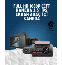 3 İnç IPS Ekranlı Çift Lensli 1080P Araç Kamerası – WiFi & Gece Görüşlü Güvenlik