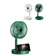 3 Kademe Hız Ayarlı Vantilatör Telefon Standlı Şarjlı Katlanabilir Soğutucu Pervane