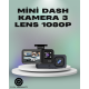 3 Kanallı Araç Kamerası – Full HD 1080P Kayıt, 2” Ekran, Park Gözetimi Desteği