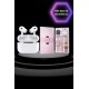 3 Kordonlu Pembe Amoled Ekran Akıllı Saat ve Yeni Nesil Pro Kablosuz Bluetooth Kulaklık ANC/ENC