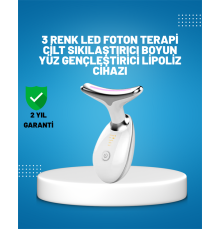 3 Modlu Boyun ve Yüz Bakım Cihazı – EMS, Temizleme, Sıcak Masaj ve Renkli Işık Terapi Özellikli