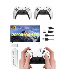 3D 4K 2000 Oyunlu Game Stick Oyun Konsolu Çift Konsol