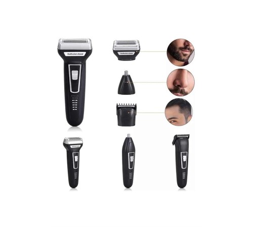 3'lü Set Saç Sakal Kesme Traş Makinesi Burun Kılı Alma Tıraş Makinesi