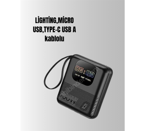 10.000 mAh Çok Amaçlı Akıllı Saat ve Powerbank Cihaz 10.000 mAh Çok Amaçlı Akıllı Saat ve Powerbank Cihaz