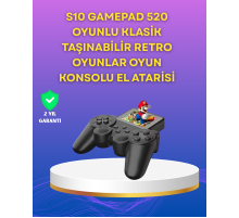 2.4 İnç HD Renkli Ekranlı 500-in-1 Taşınabilir Retro Oyun Konsolu, Kablolu TV Bağlantısı ve Uzun Pil Ömrü