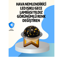 Projektör ışıklı ve aromaterapi destekli taşınabilir nemlendirici cihaz USB bağlantılı